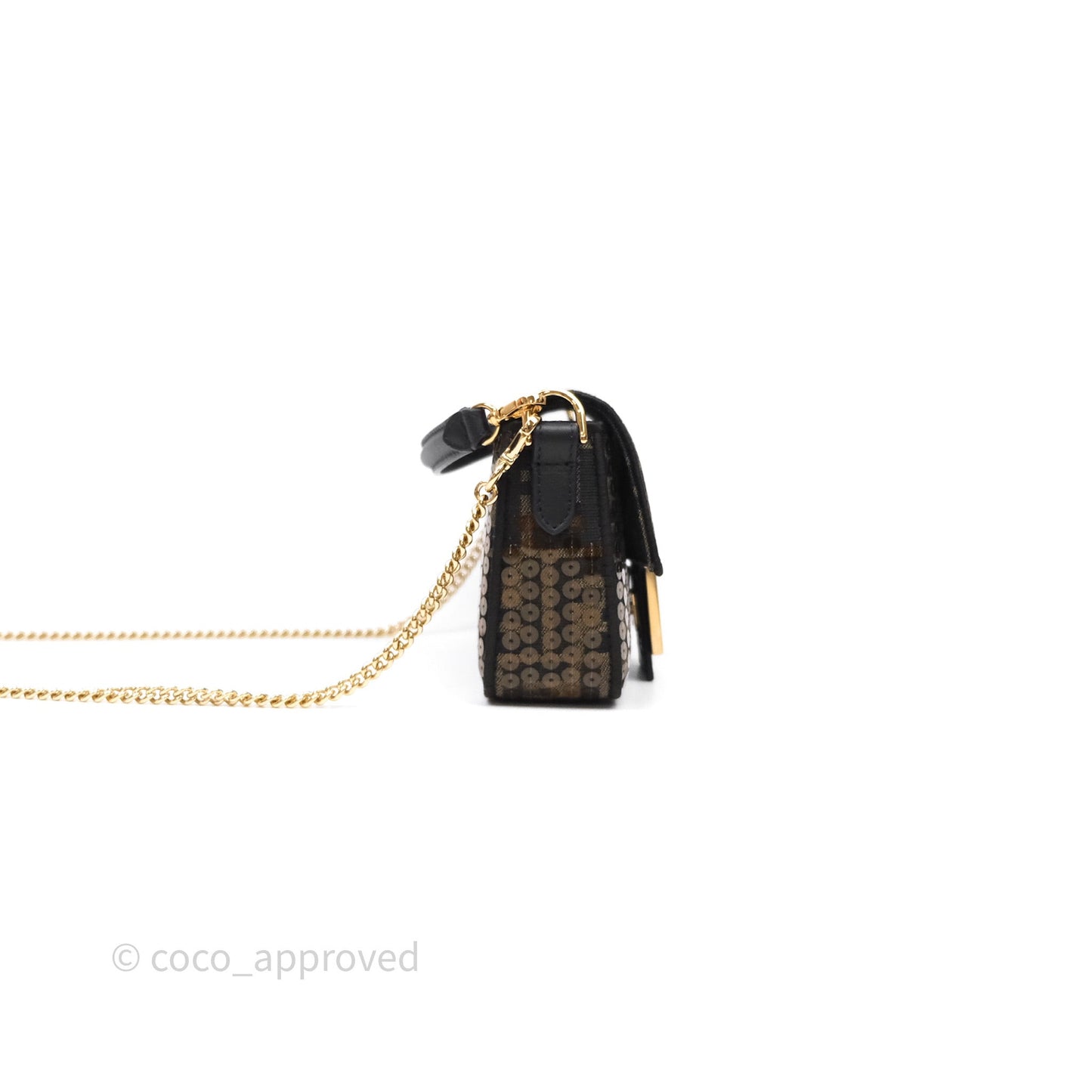 Fendi Mini Baguette Bag FF Jacquard Sequins