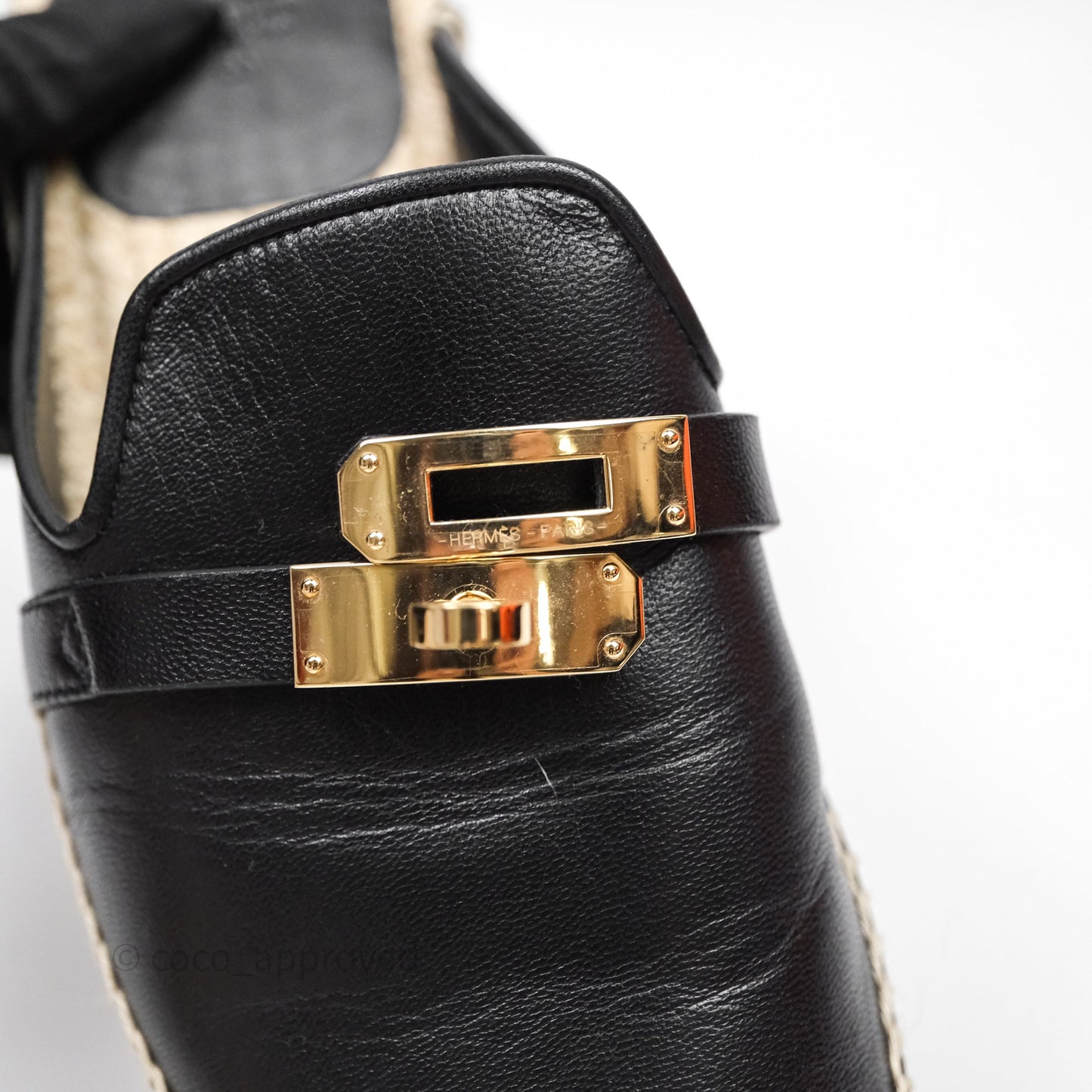 Hermes Feria Espadrille Noir Size 36