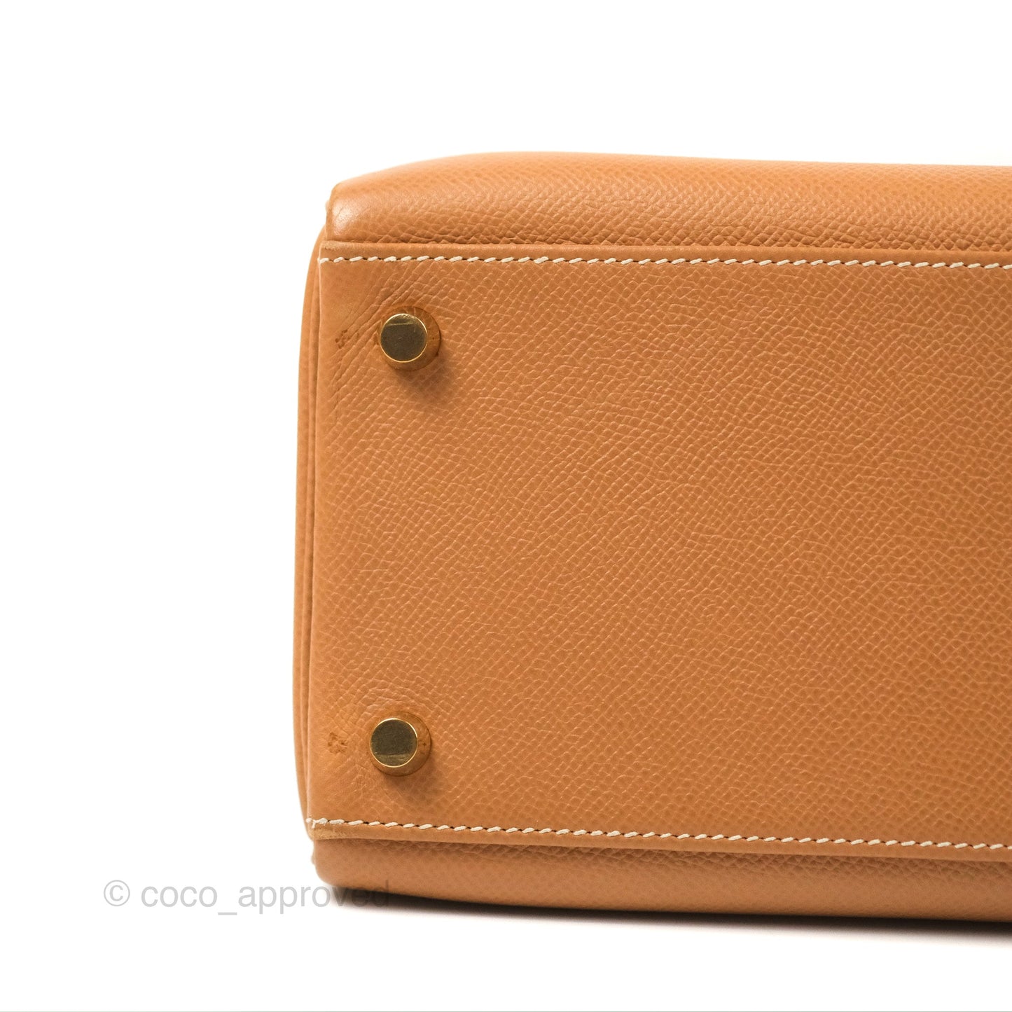 Hermès Kelly 32 Retourne Natural Epsom Gold Hardware