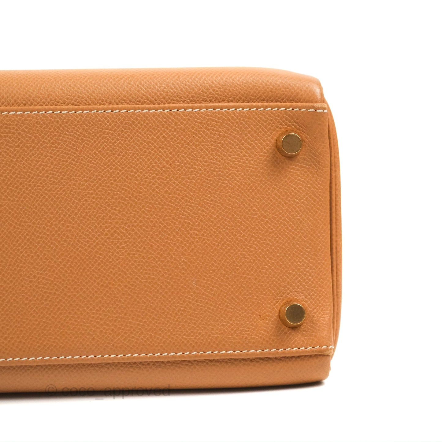 Hermès Kelly 32 Retourne Natural Epsom Gold Hardware