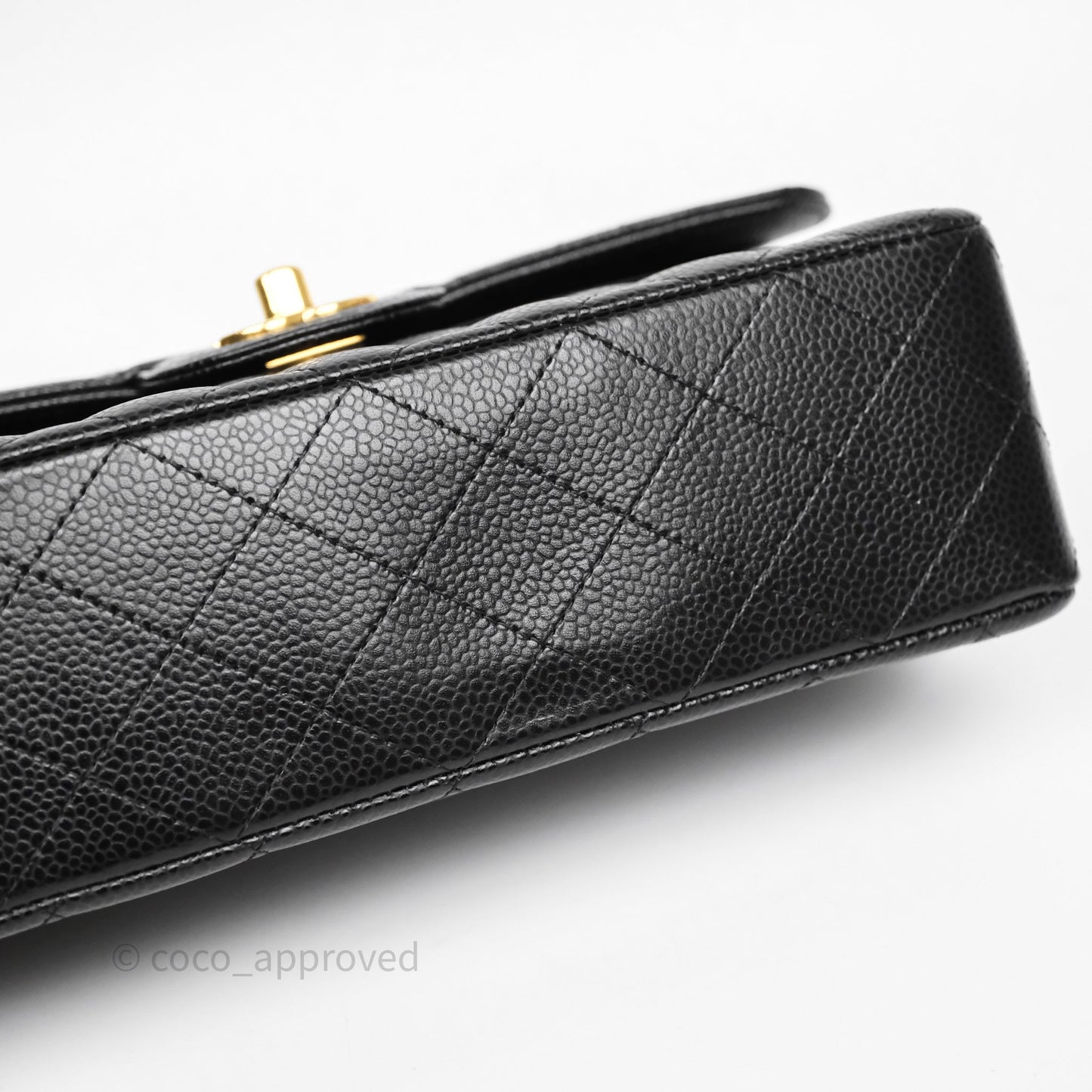 Chanel Small Classic Flap Quilted Black Caviar Gold Hardware