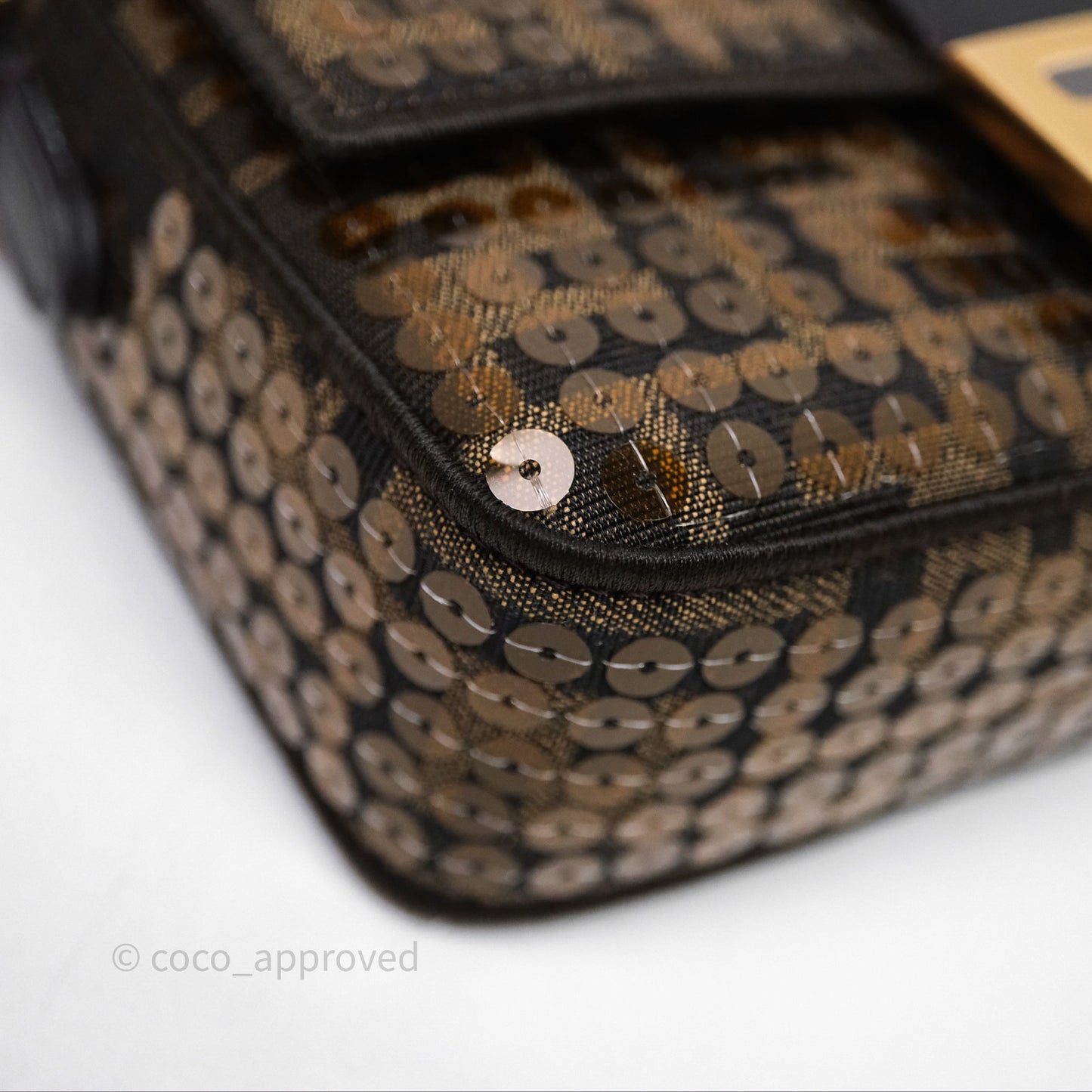 Fendi Mini Baguette Bag FF Jacquard Sequins