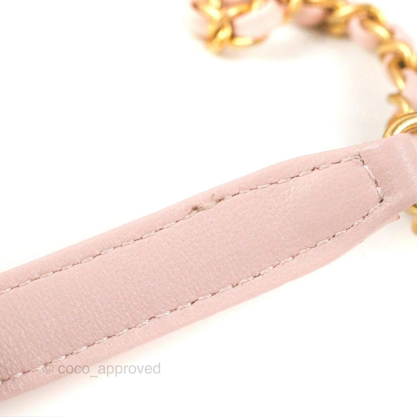 Chanel Small Coco Handle Baby Pink Python Aged Gold Hardware