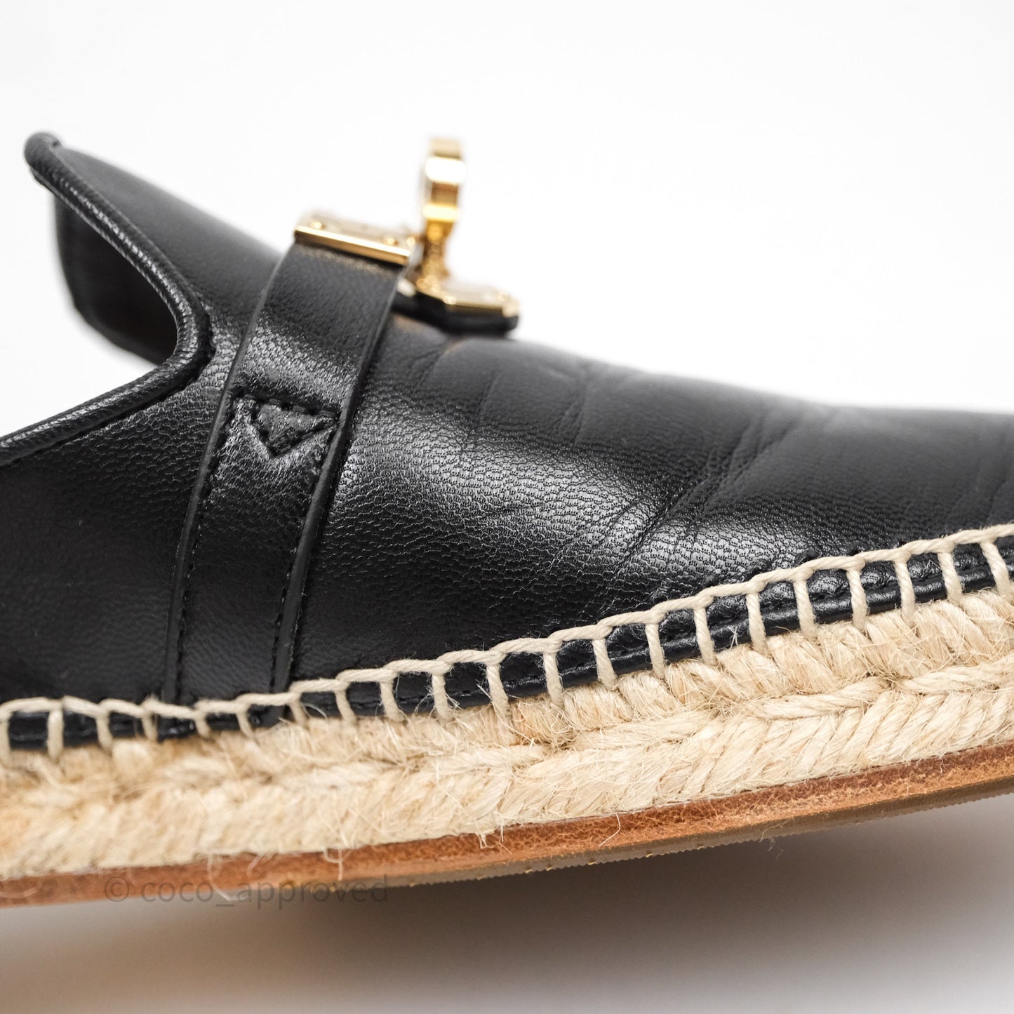 Hermes Feria Espadrille Noir Size 36