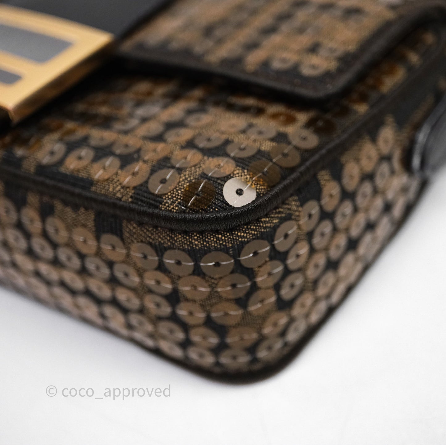 Fendi Mini Baguette Bag FF Jacquard Sequins