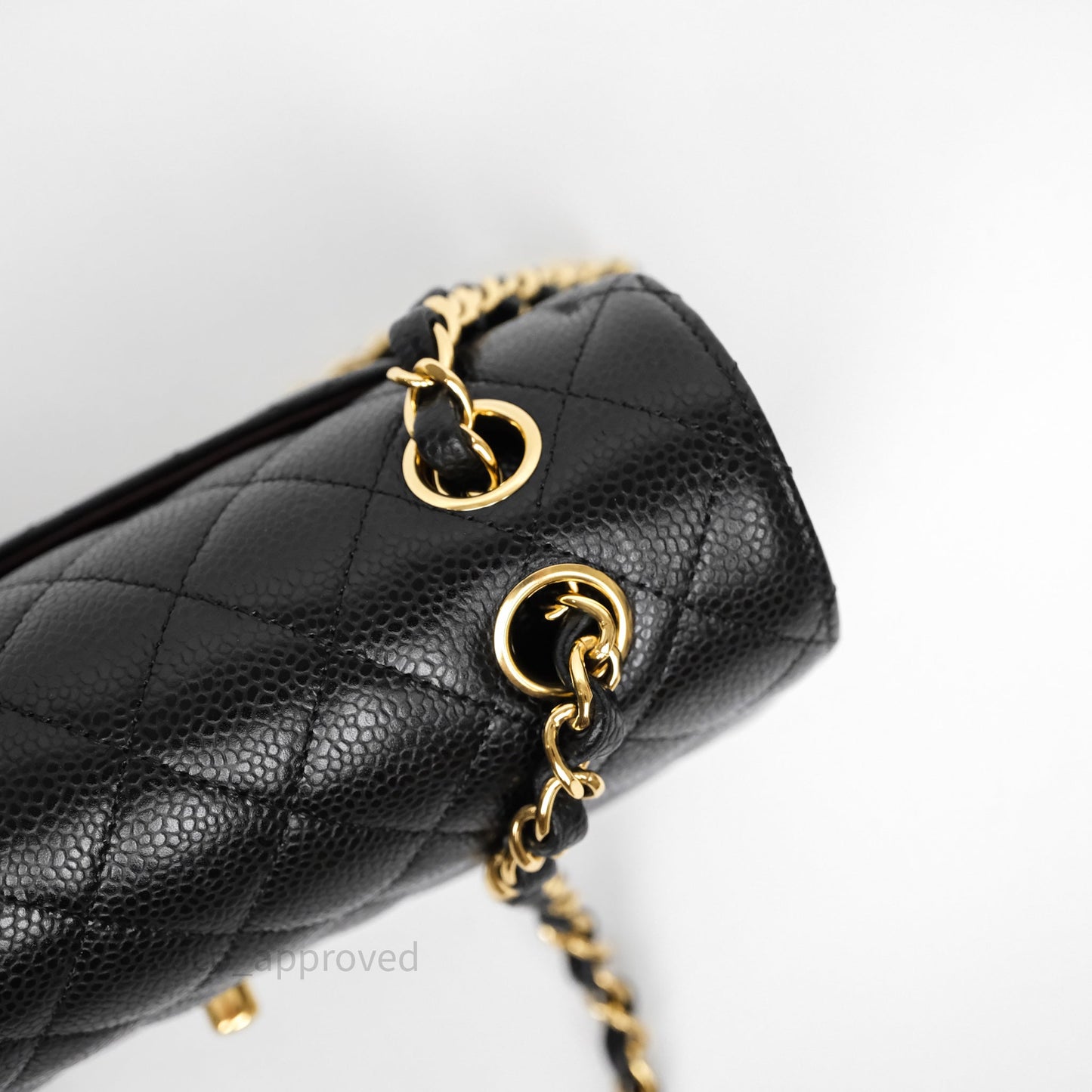Chanel Small Classic Flap Quilted Black Caviar Gold Hardware