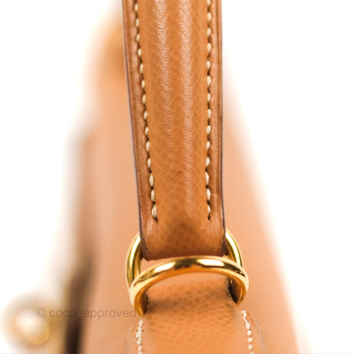 Hermès Kelly 32 Retourne Natural Epsom Gold Hardware