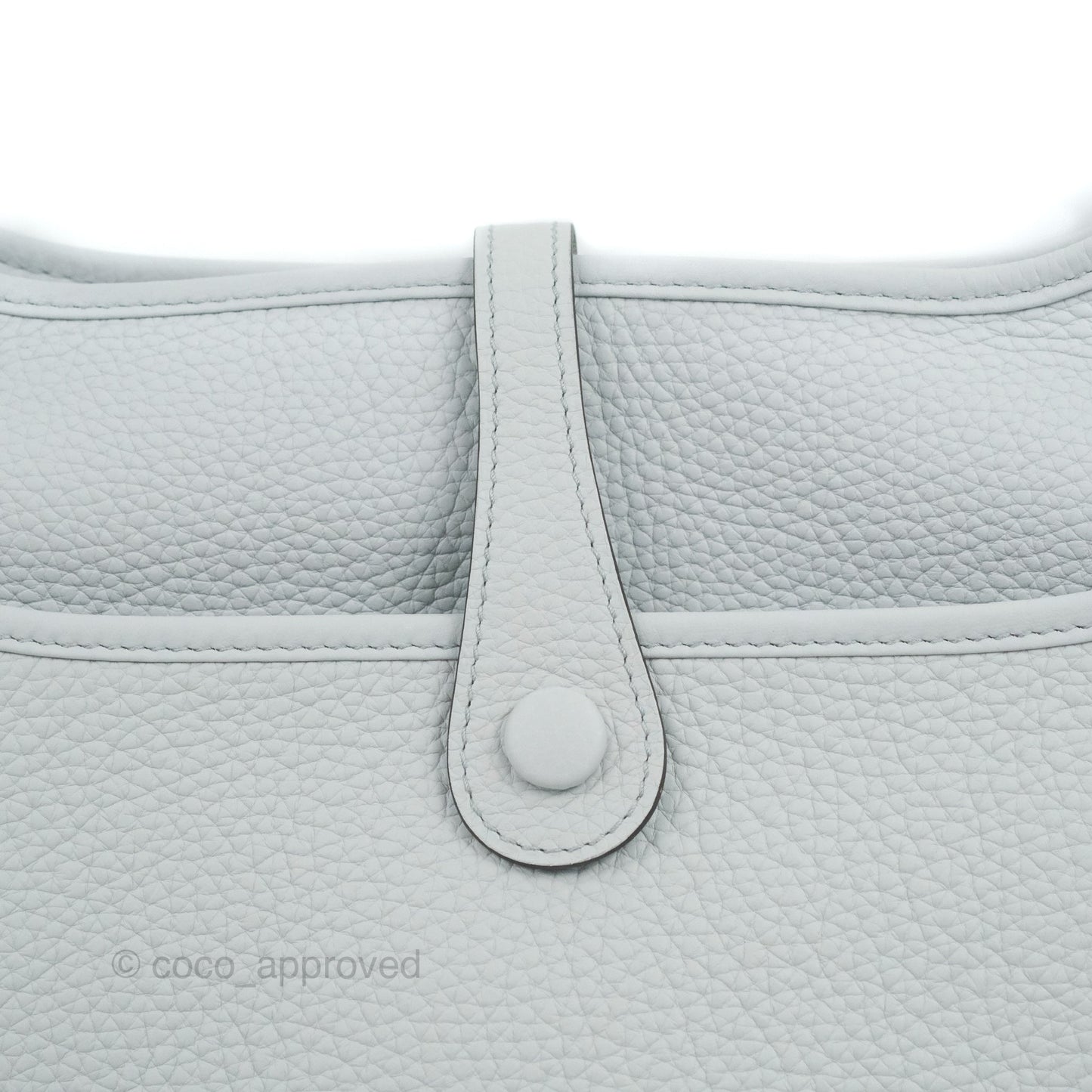 Hermes Evelyne III 29 Bleu Pale Clemence Palladium Hardware