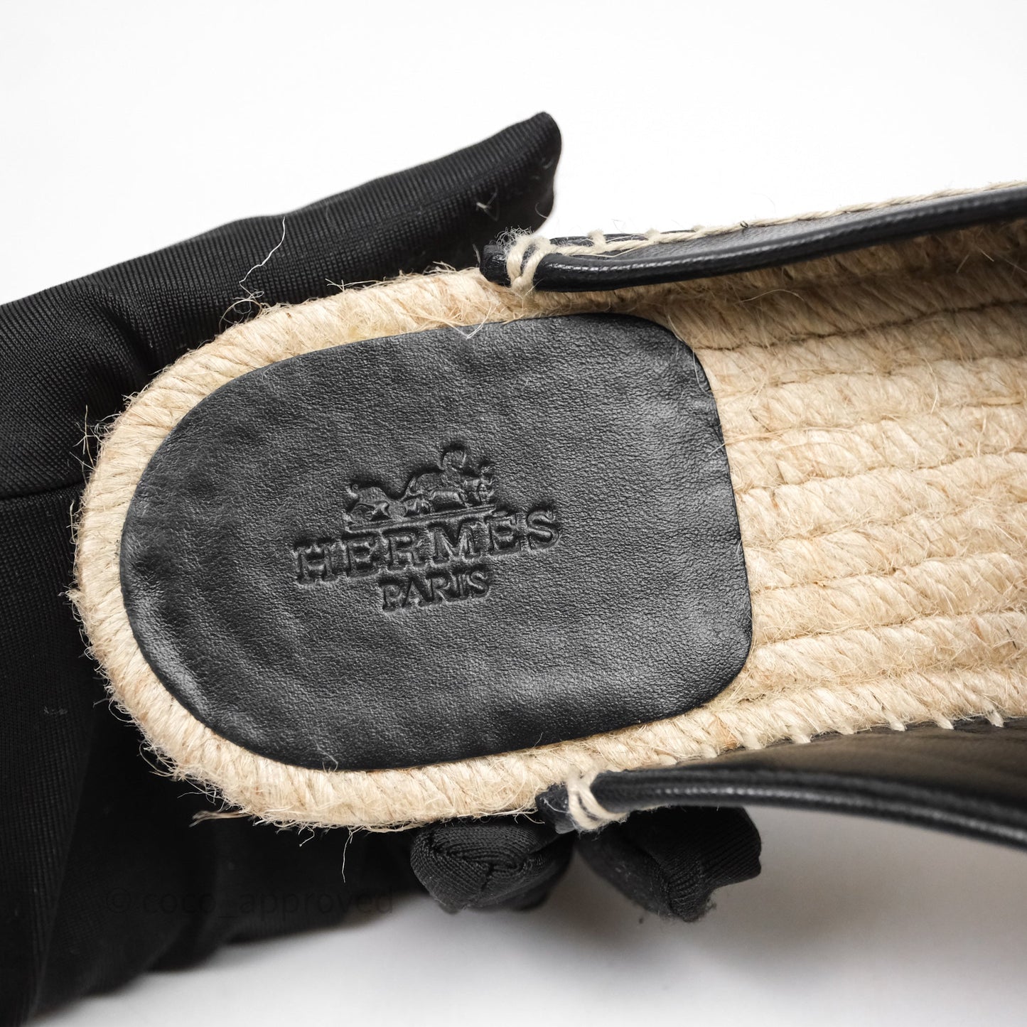 Hermes Feria Espadrille Noir Size 36