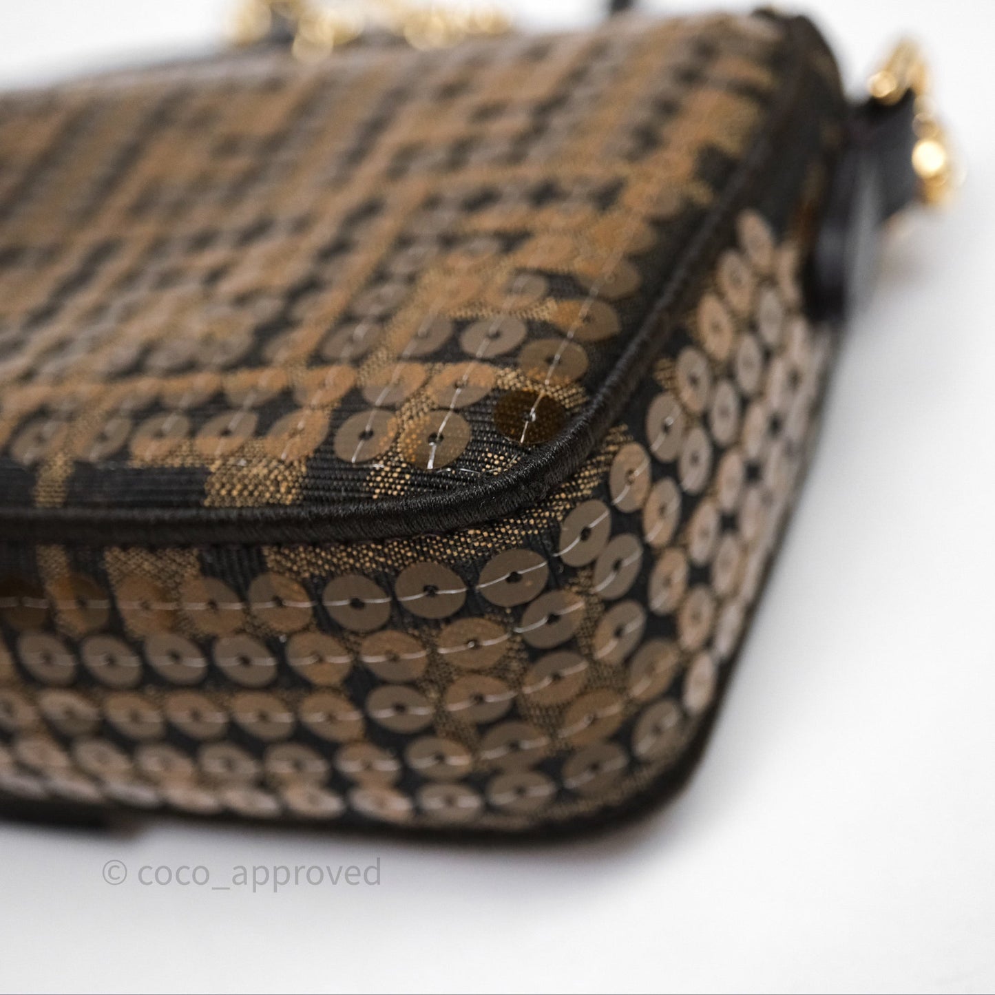 Fendi Mini Baguette Bag FF Jacquard Sequins