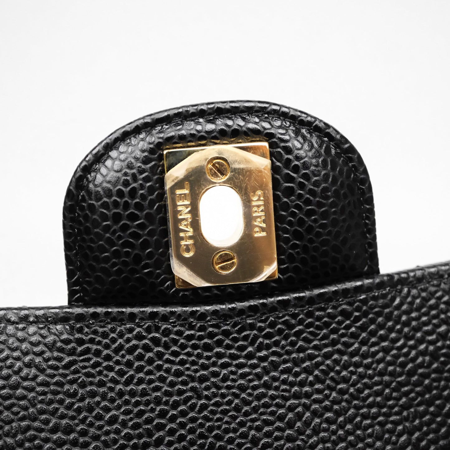 Chanel Small Classic Flap Quilted Black Caviar Gold Hardware