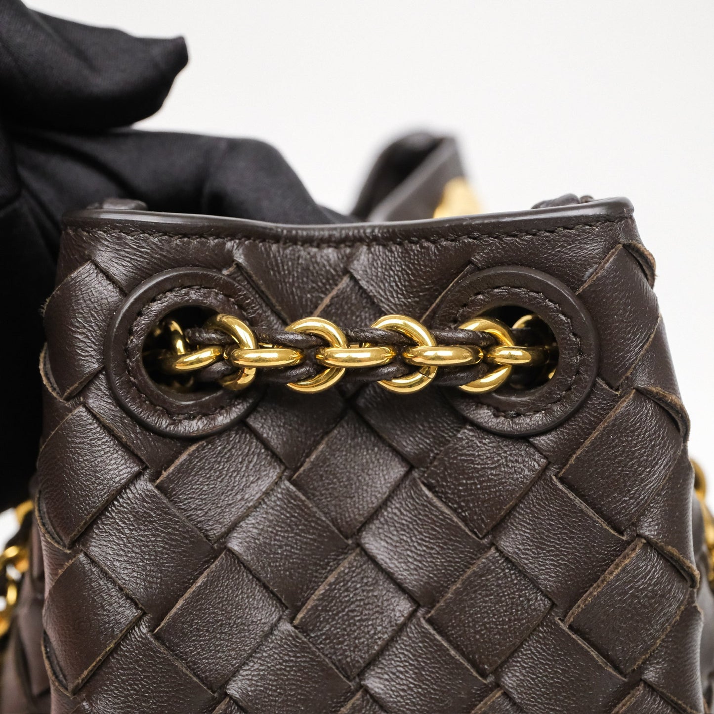 Bottega Veneta Small Parachute Chain Fondant Lambskin