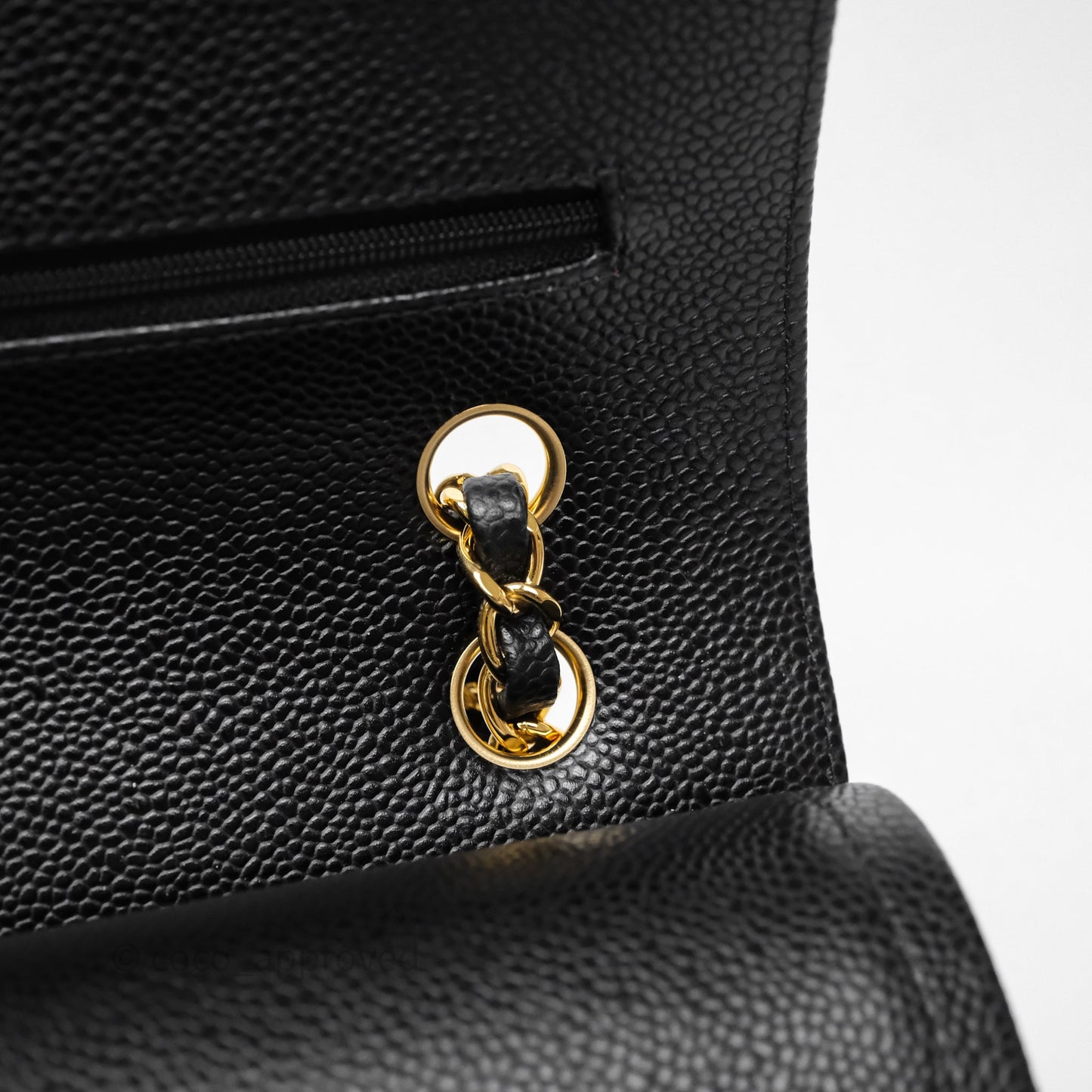 Chanel Small Classic Flap Quilted Black Caviar Gold Hardware