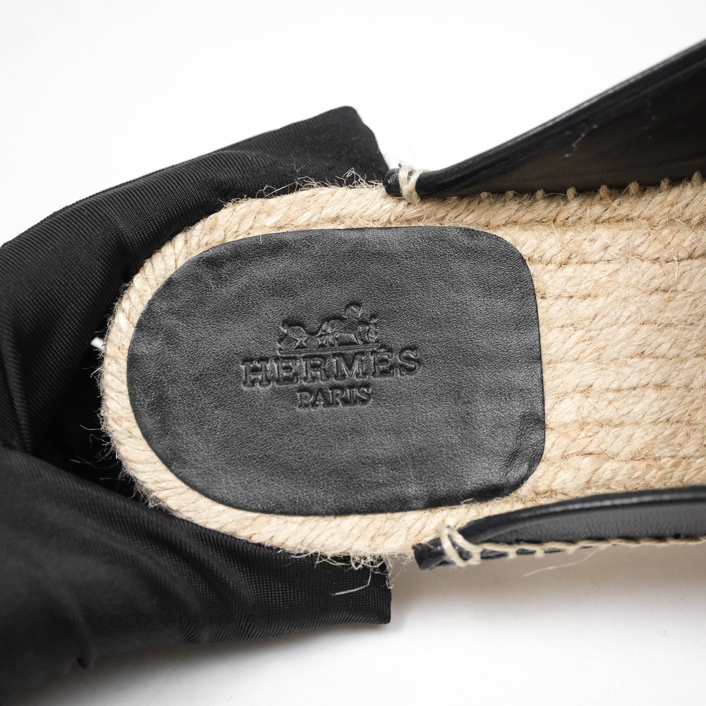 Hermes Feria Espadrille Noir Size 36