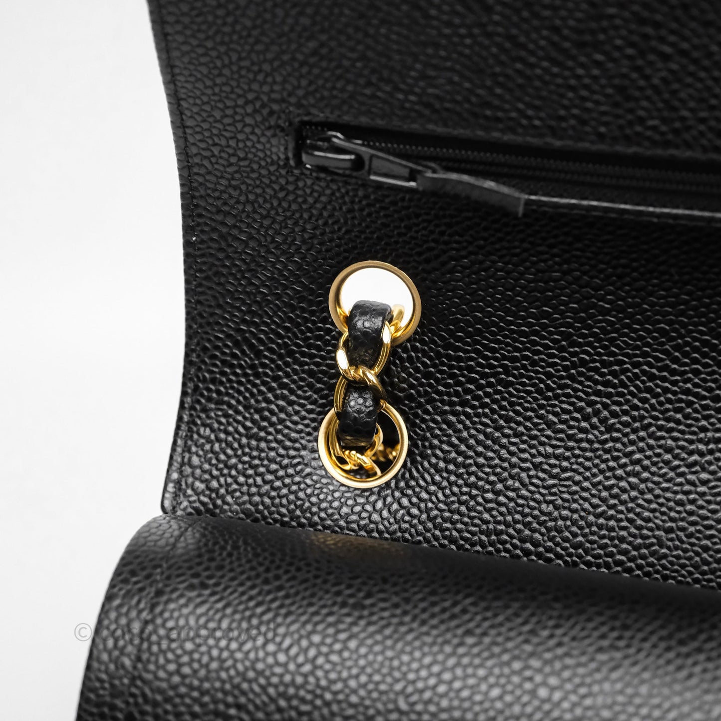 Chanel Small Classic Flap Quilted Black Caviar Gold Hardware