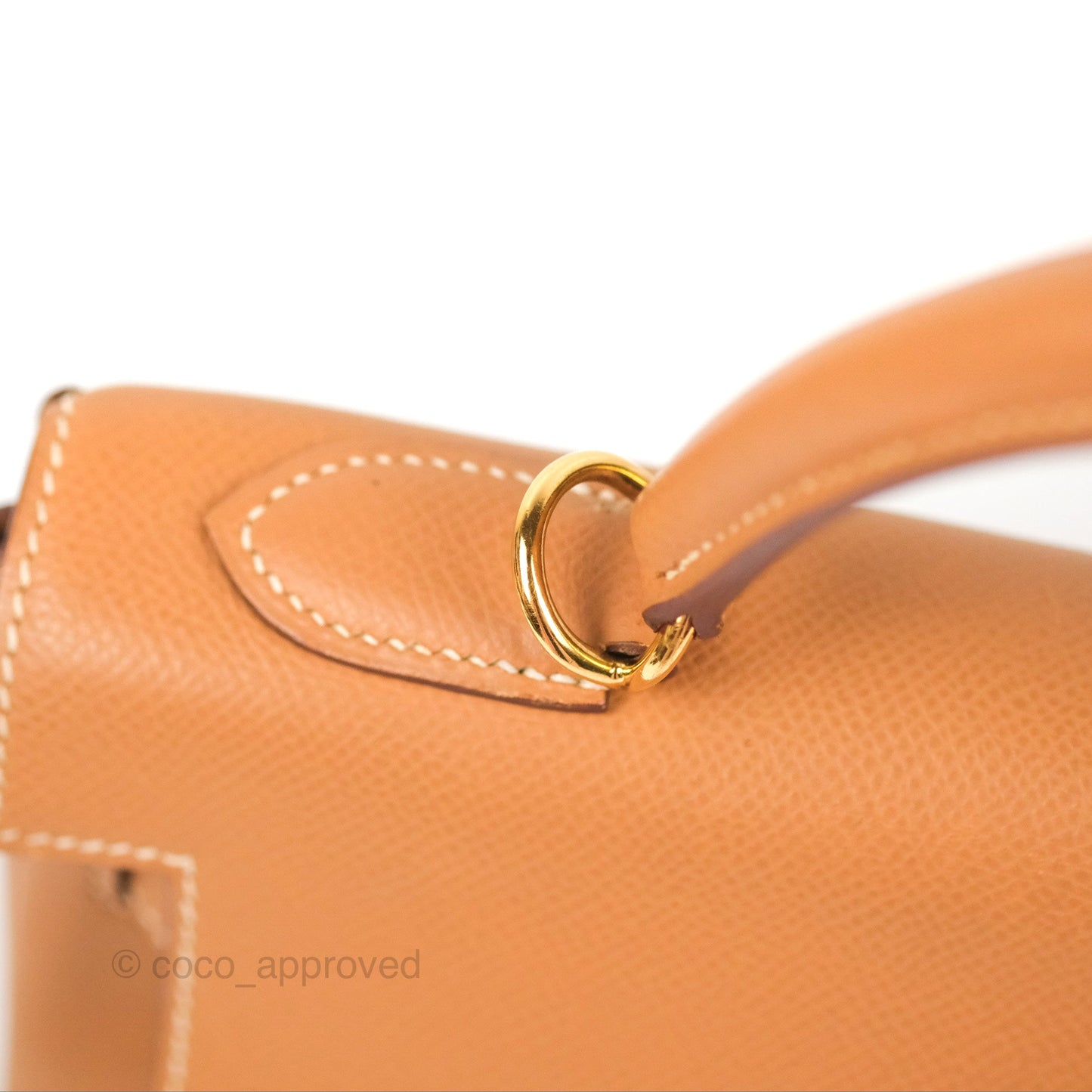 Hermès Kelly 32 Retourne Natural Epsom Gold Hardware