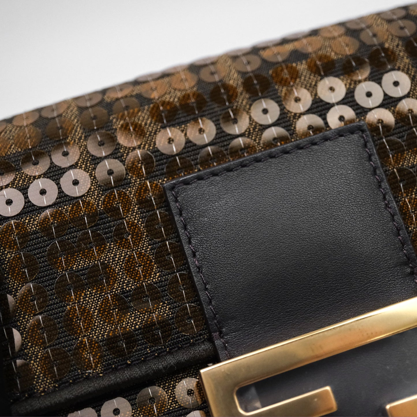 Fendi Mini Baguette Bag FF Jacquard Sequins