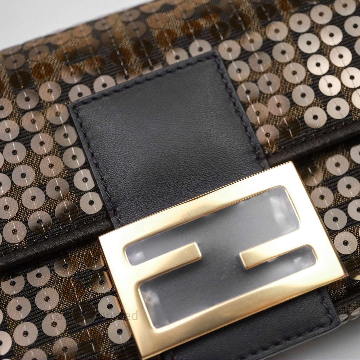 Fendi Mini Baguette Bag FF Jacquard Sequins