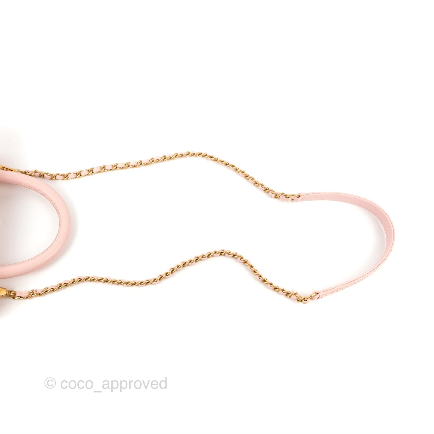 Chanel Small Coco Handle Baby Pink Python Aged Gold Hardware