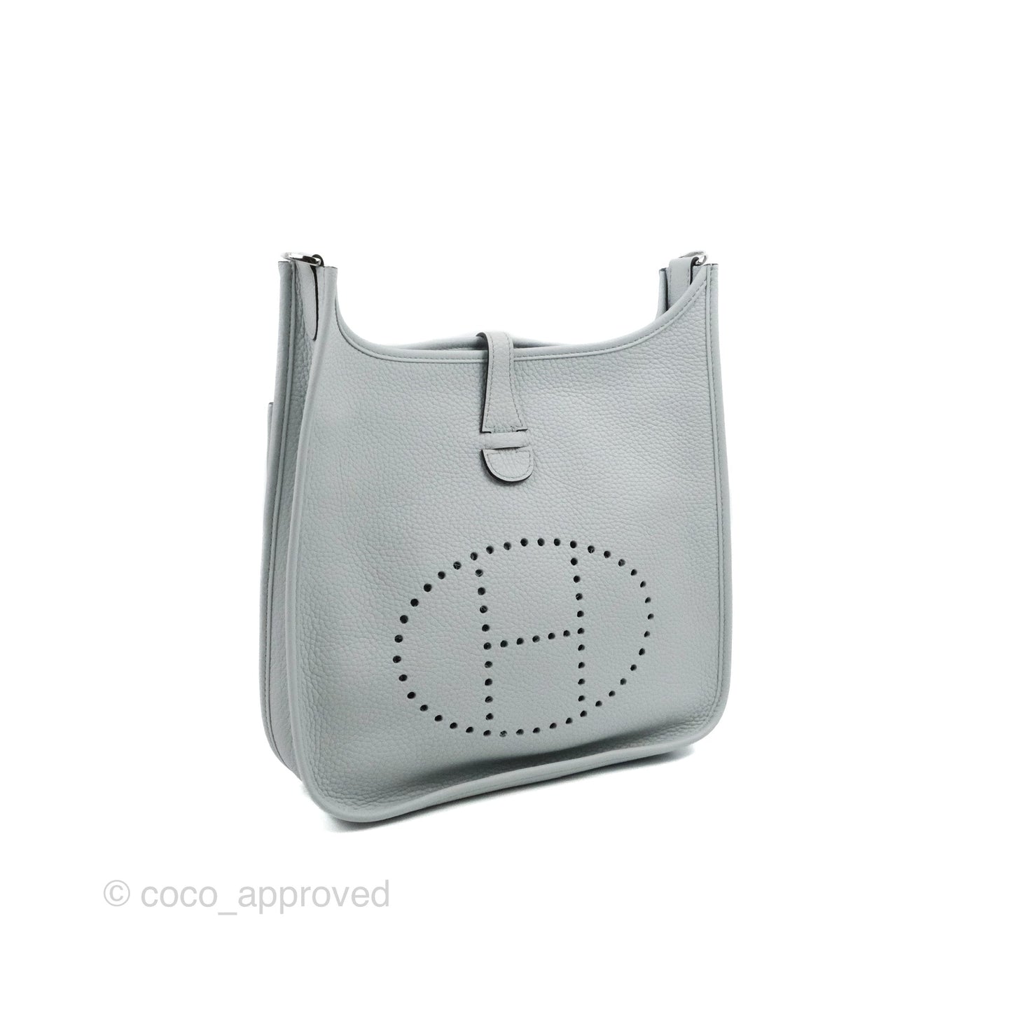 Hermes Evelyne III 29 Bleu Pale Clemence Palladium Hardware
