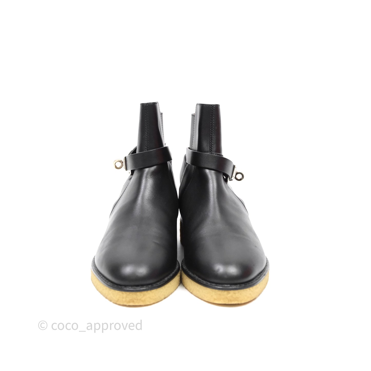 Hermes Follow Ankle Boot Noir Size 36.5