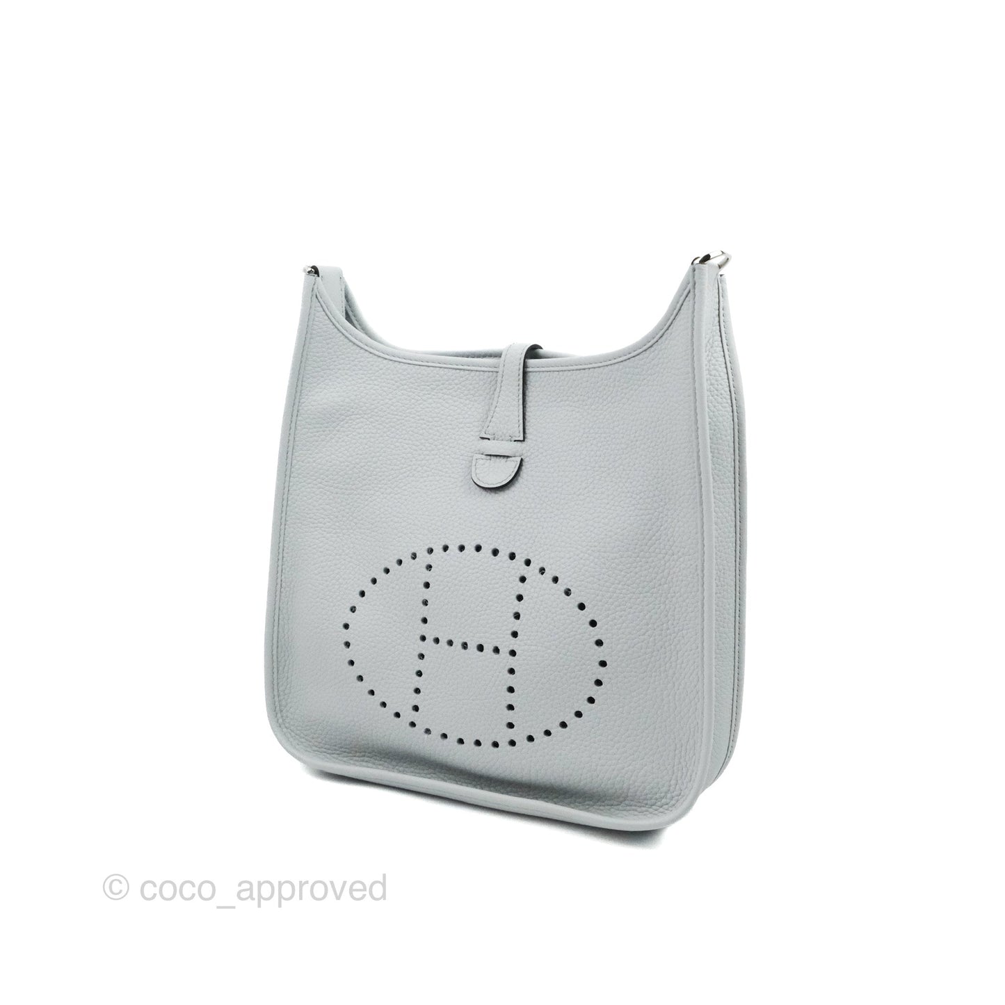 Hermes Evelyne III 29 Bleu Pale Clemence Palladium Hardware
