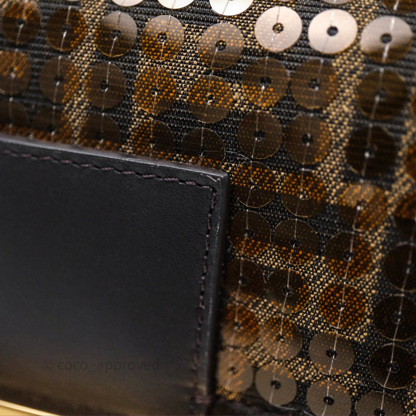 Fendi Mini Baguette Bag FF Jacquard Sequins