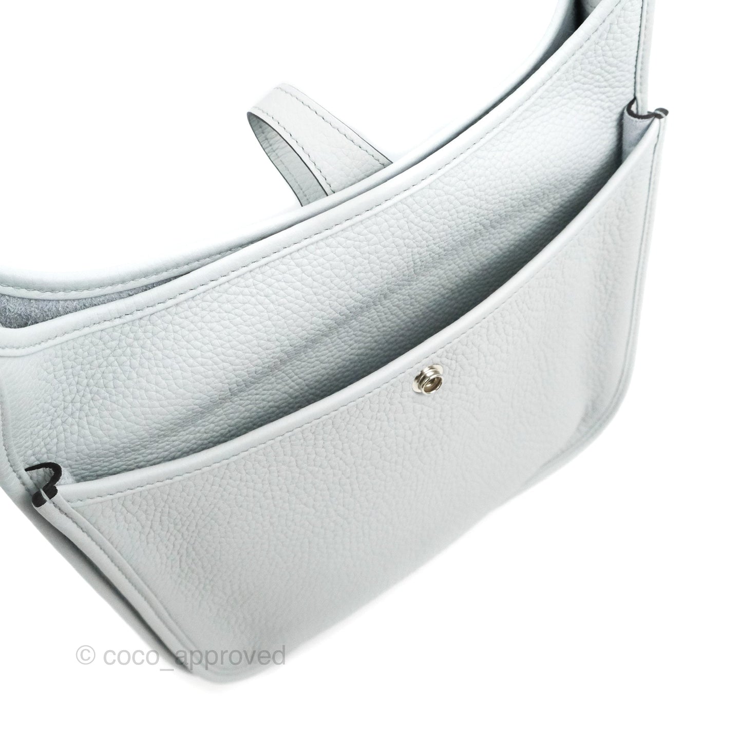 Hermes Evelyne III 29 Bleu Pale Clemence Palladium Hardware
