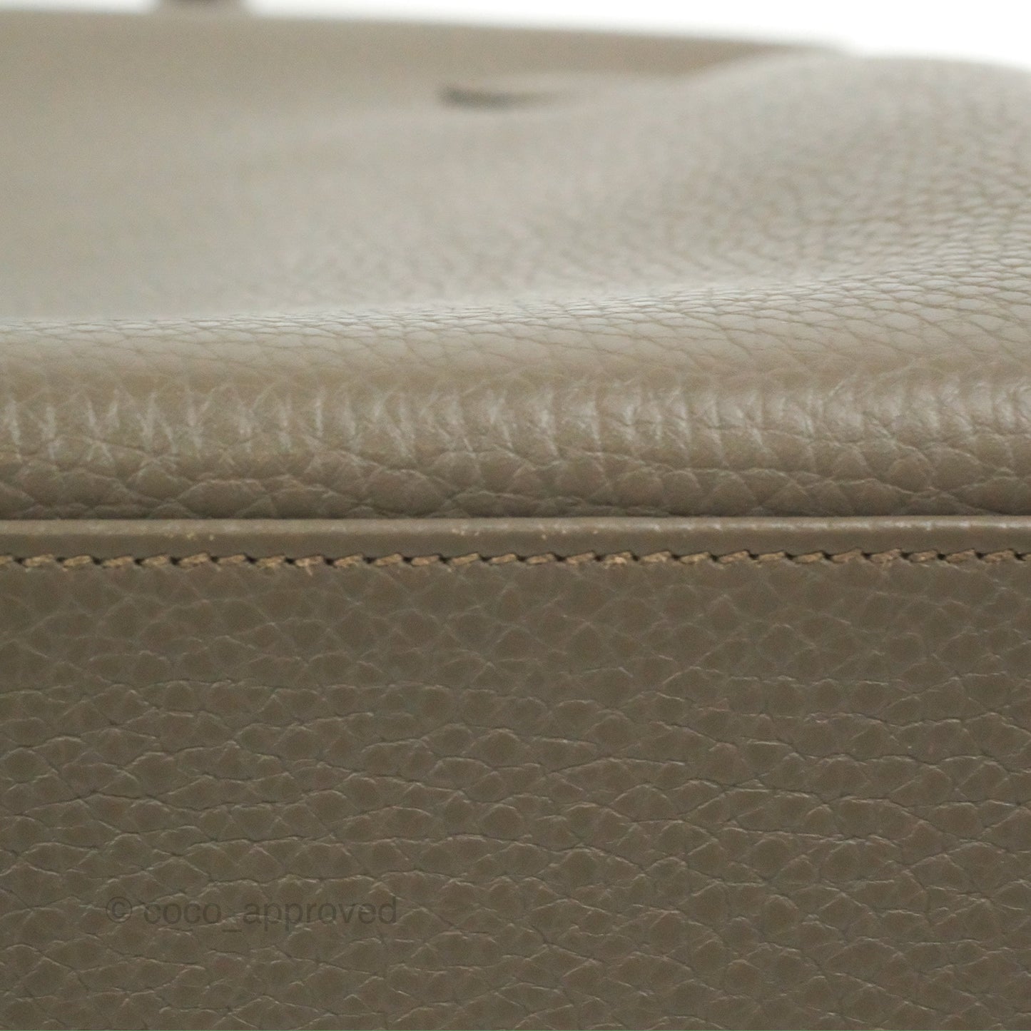 Hermès Kelly 35 Retourne Etain Clemence Gold Hardware