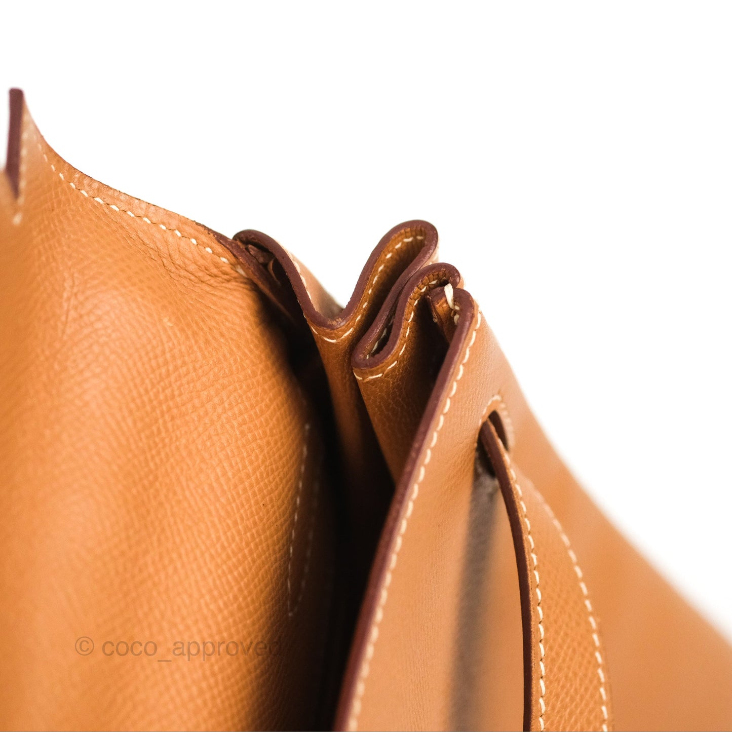 Hermès Kelly 32 Retourne Natural Epsom Gold Hardware