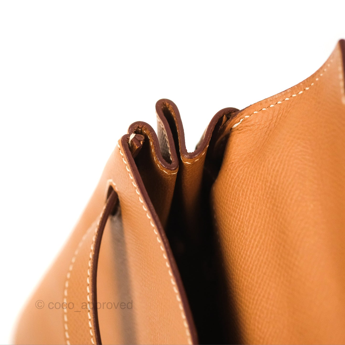 Hermès Kelly 32 Retourne Natural Epsom Gold Hardware