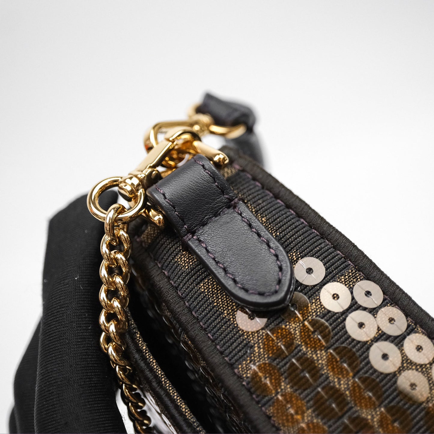 Fendi Mini Baguette Bag FF Jacquard Sequins