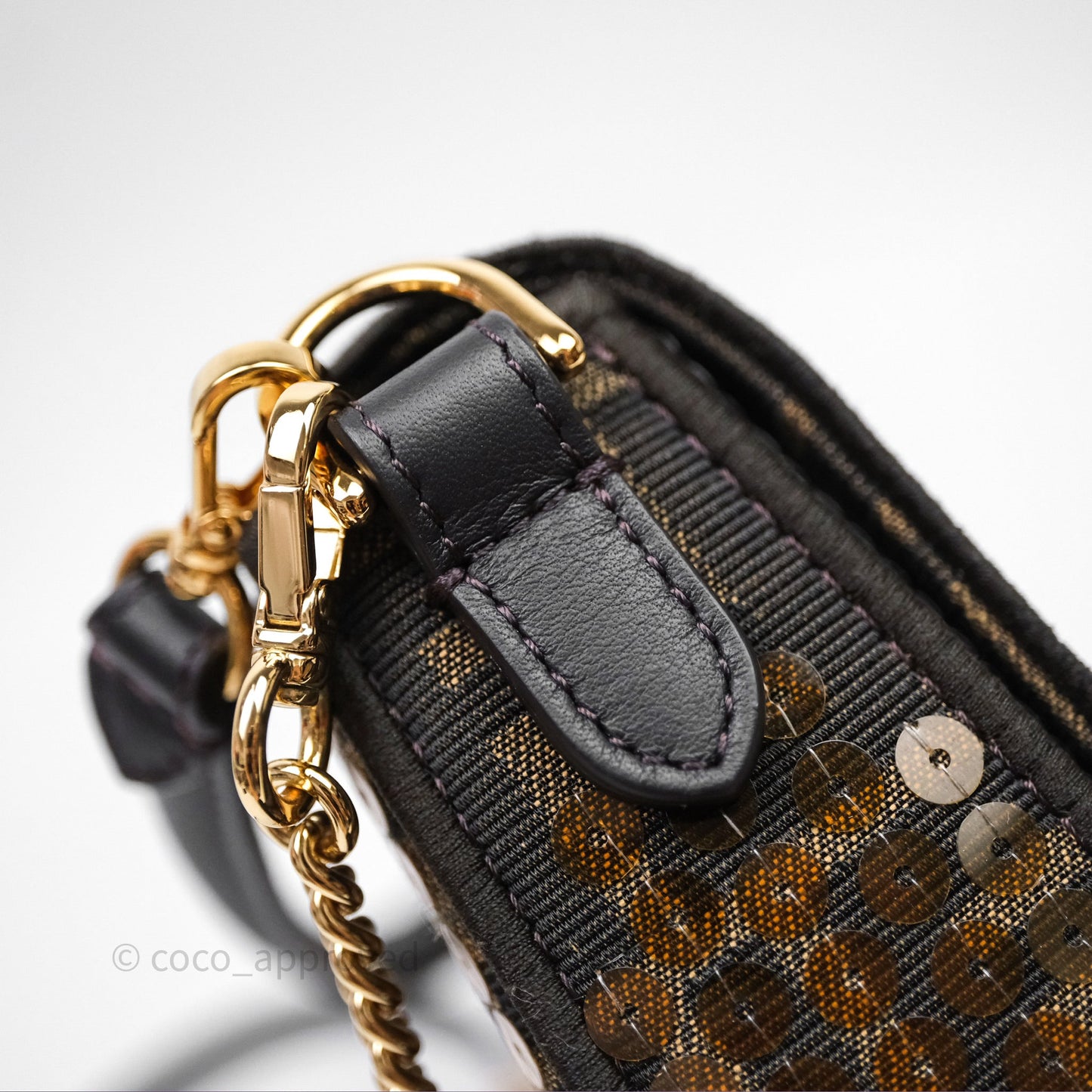 Fendi Mini Baguette Bag FF Jacquard Sequins