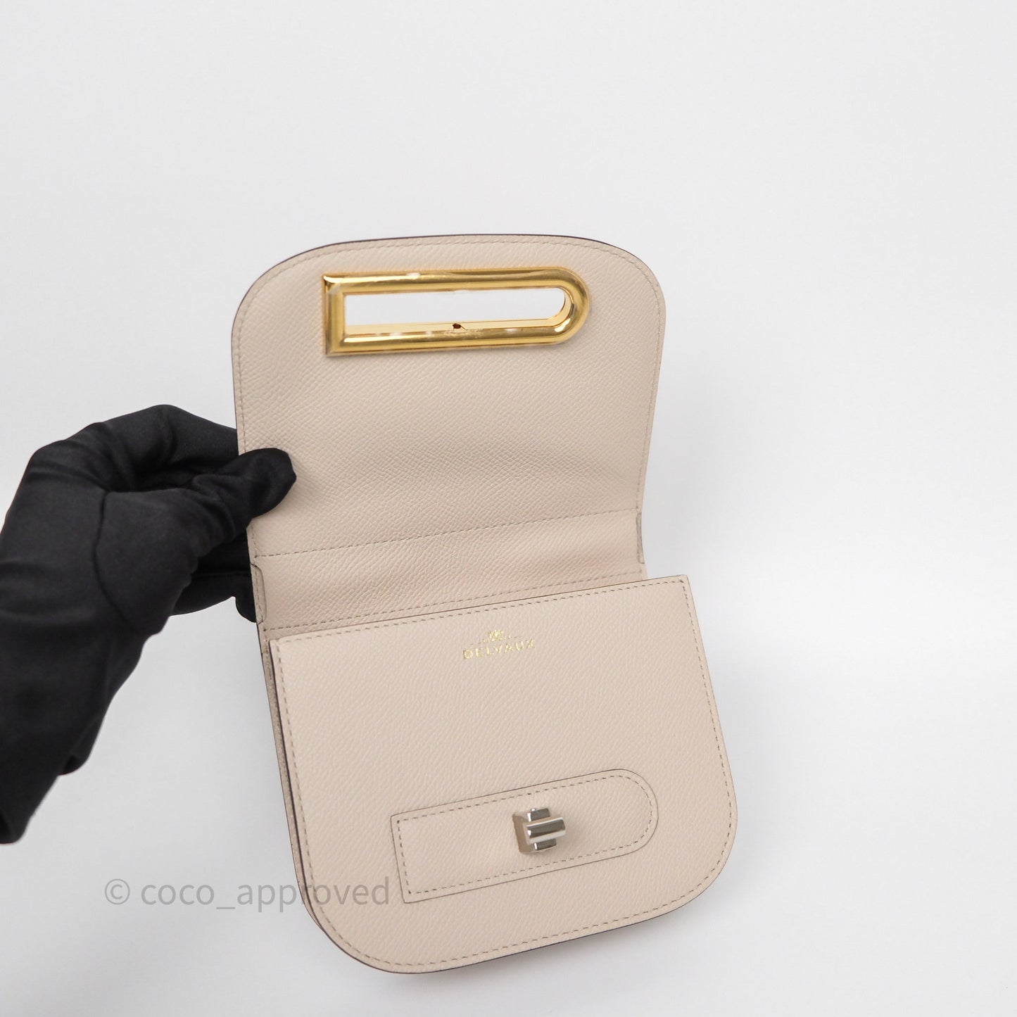Delvaux Toy Lingot Bag Sesame Alpina Calf