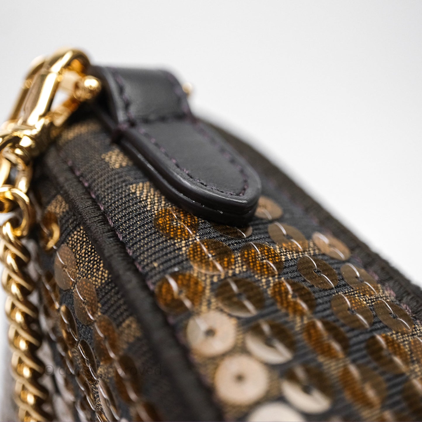 Fendi Mini Baguette Bag FF Jacquard Sequins