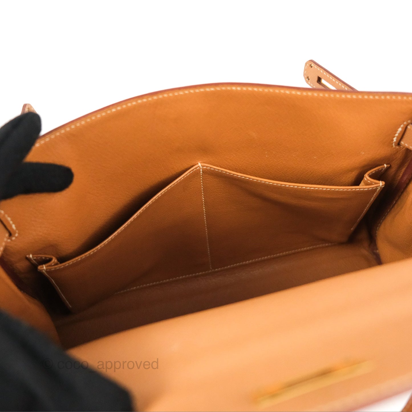 Hermès Kelly 32 Retourne Natural Epsom Gold Hardware