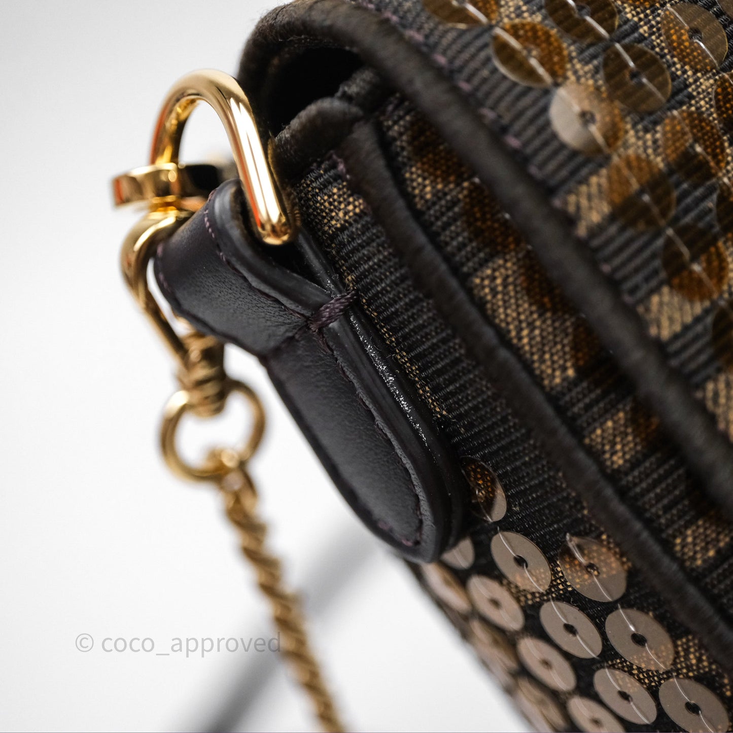 Fendi Mini Baguette Bag FF Jacquard Sequins