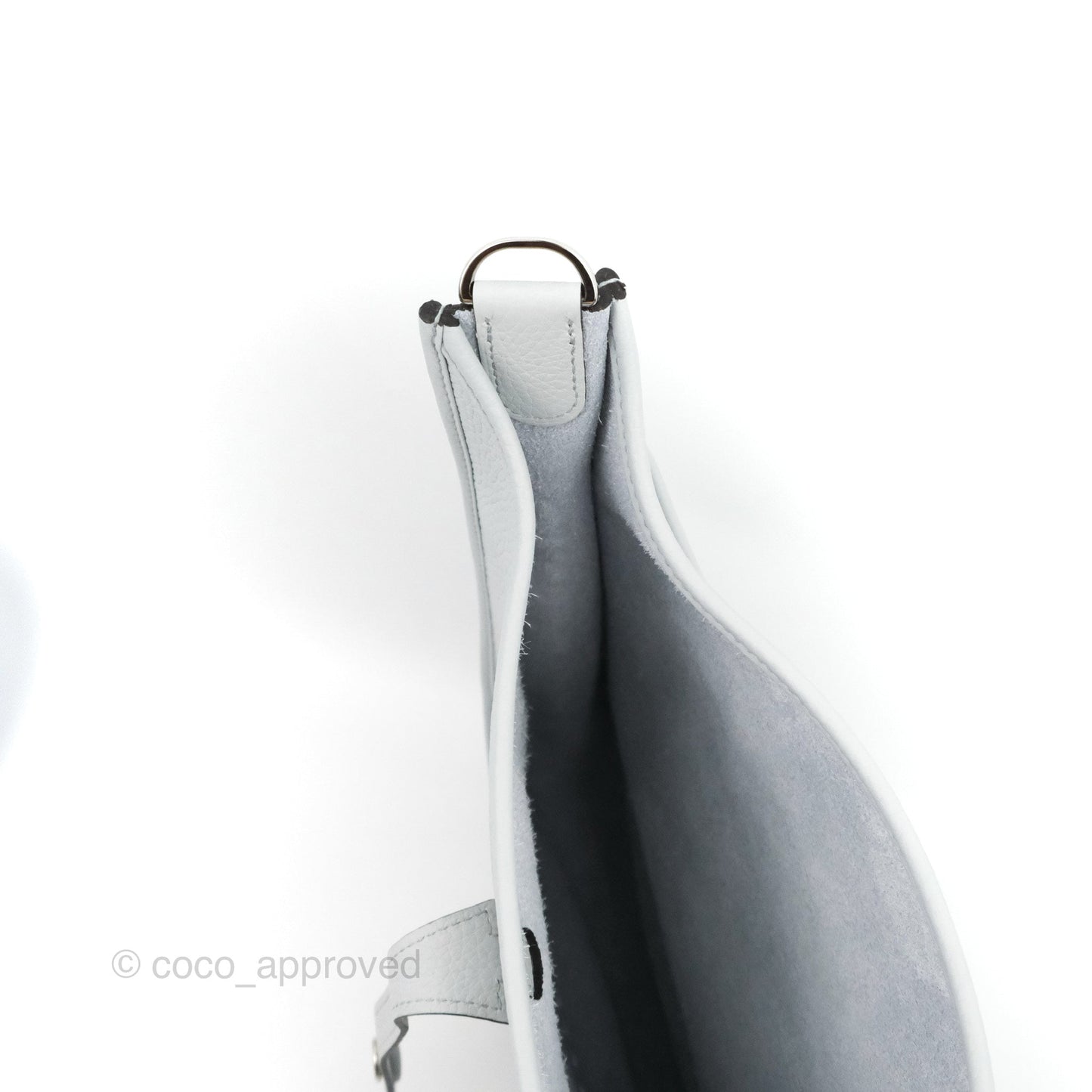 Hermes Evelyne III 29 Bleu Pale Clemence Palladium Hardware