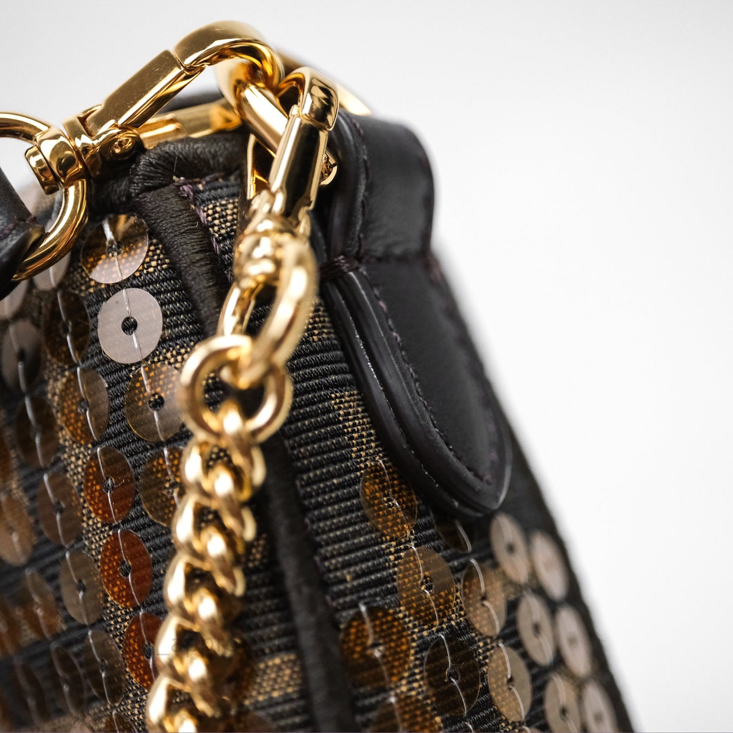 Fendi Mini Baguette Bag FF Jacquard Sequins