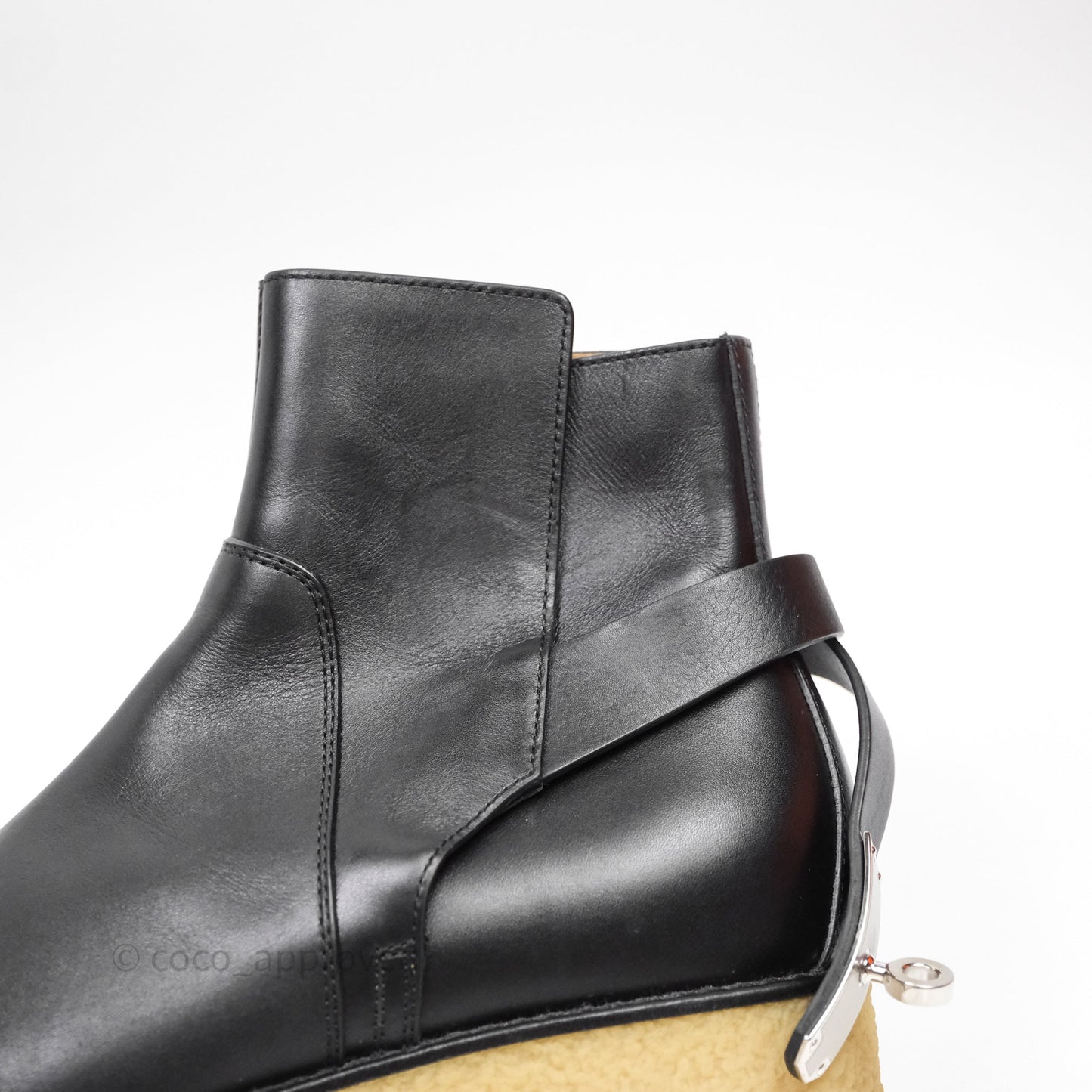Hermes Follow Ankle Boot Noir Size 36.5
