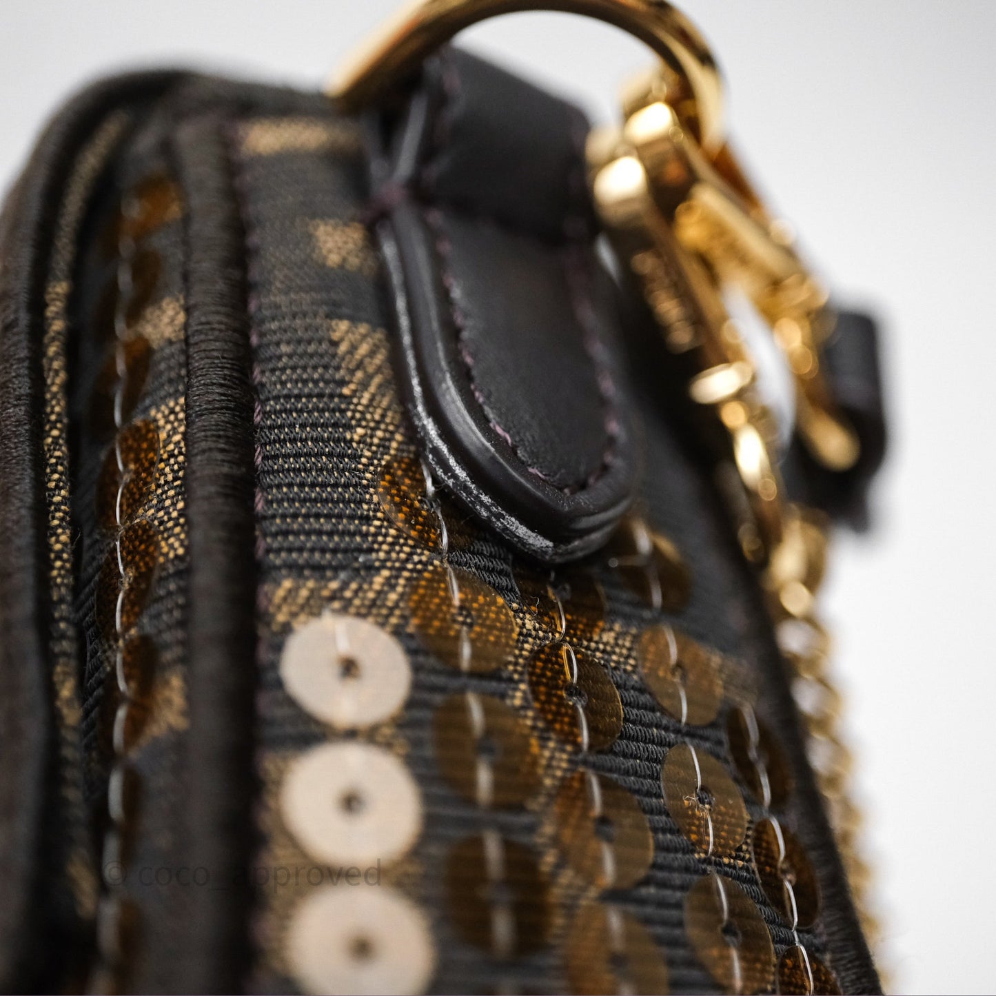 Fendi Mini Baguette Bag FF Jacquard Sequins