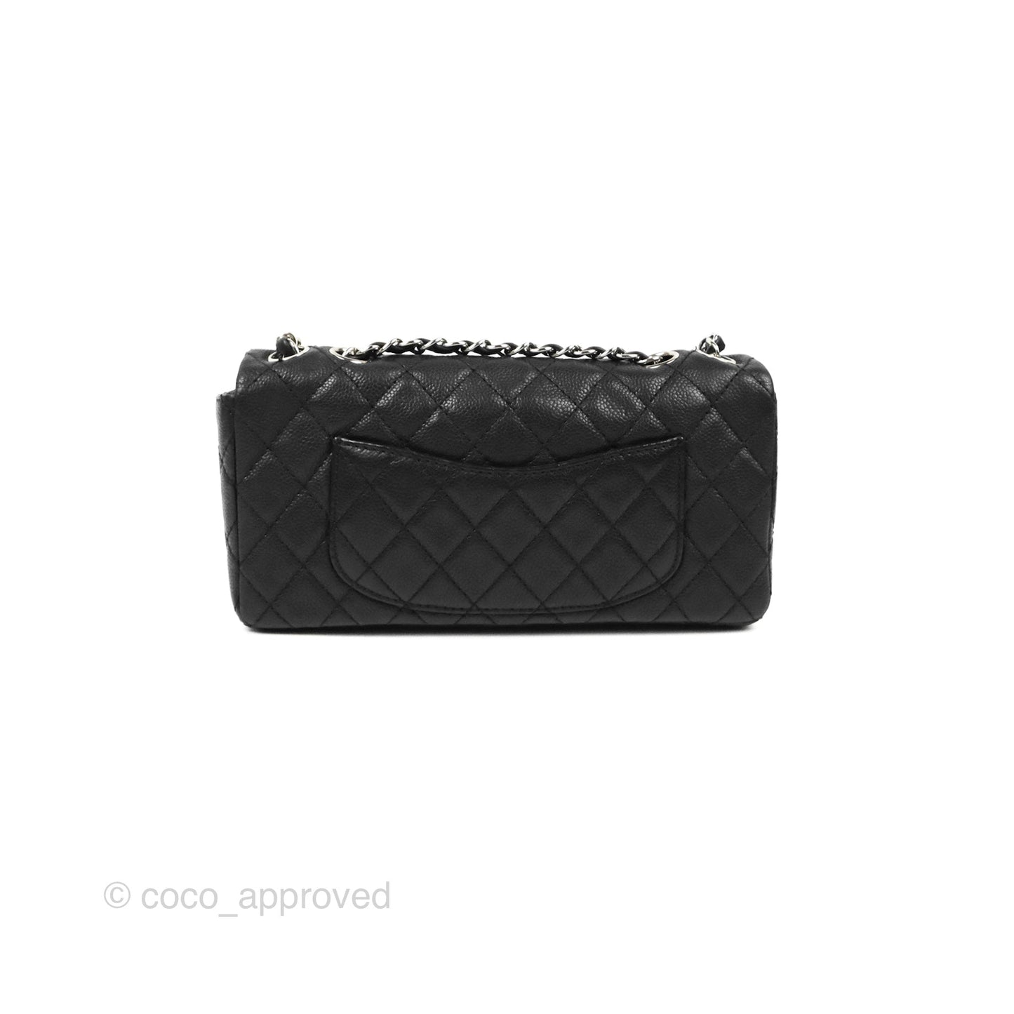 Chanel Quilted East West Flap Black Soft Caviar Silver Hardware