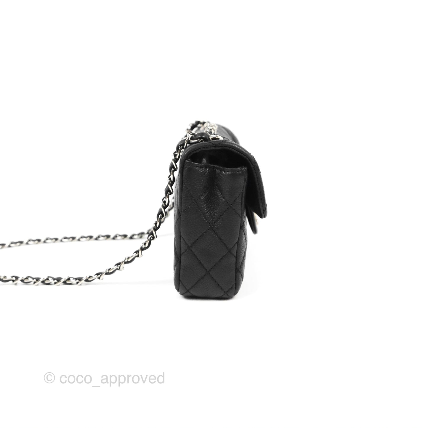 Chanel Quilted East West Flap Black Soft Caviar Silver Hardware