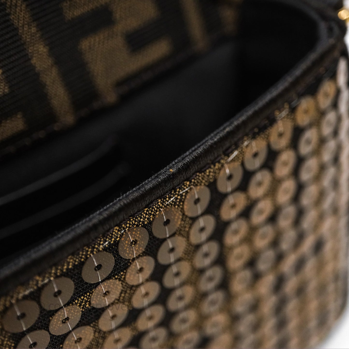 Fendi Mini Baguette Bag FF Jacquard Sequins