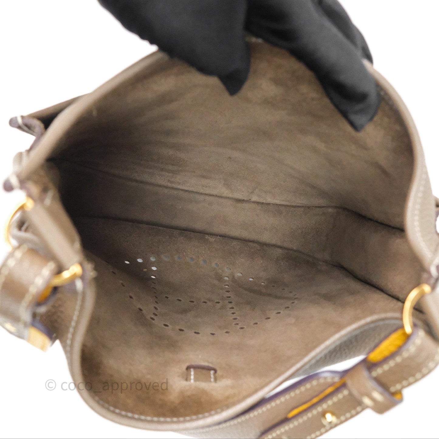 Hermes Evelyne III 29 Etoupe 18 Taurillon Clemence Gold Hardware