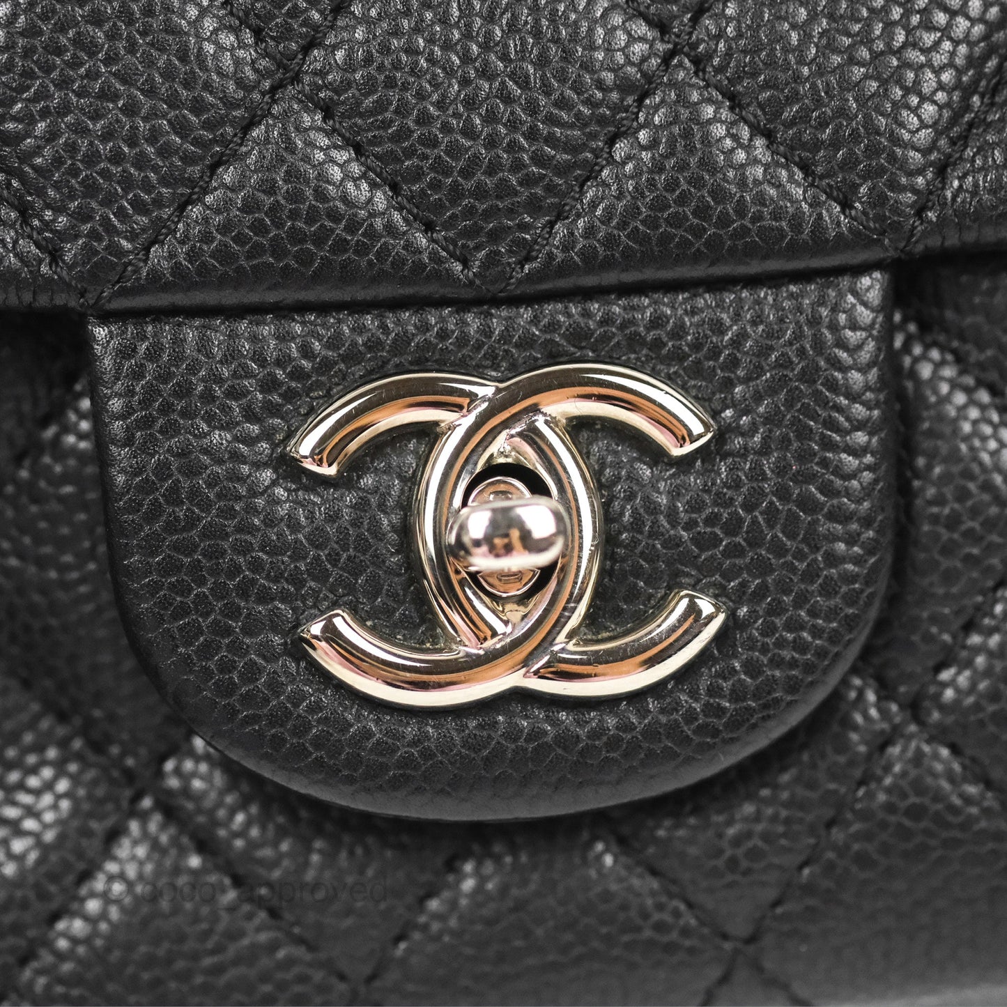 Chanel Quilted East West Flap Black Soft Caviar Silver Hardware