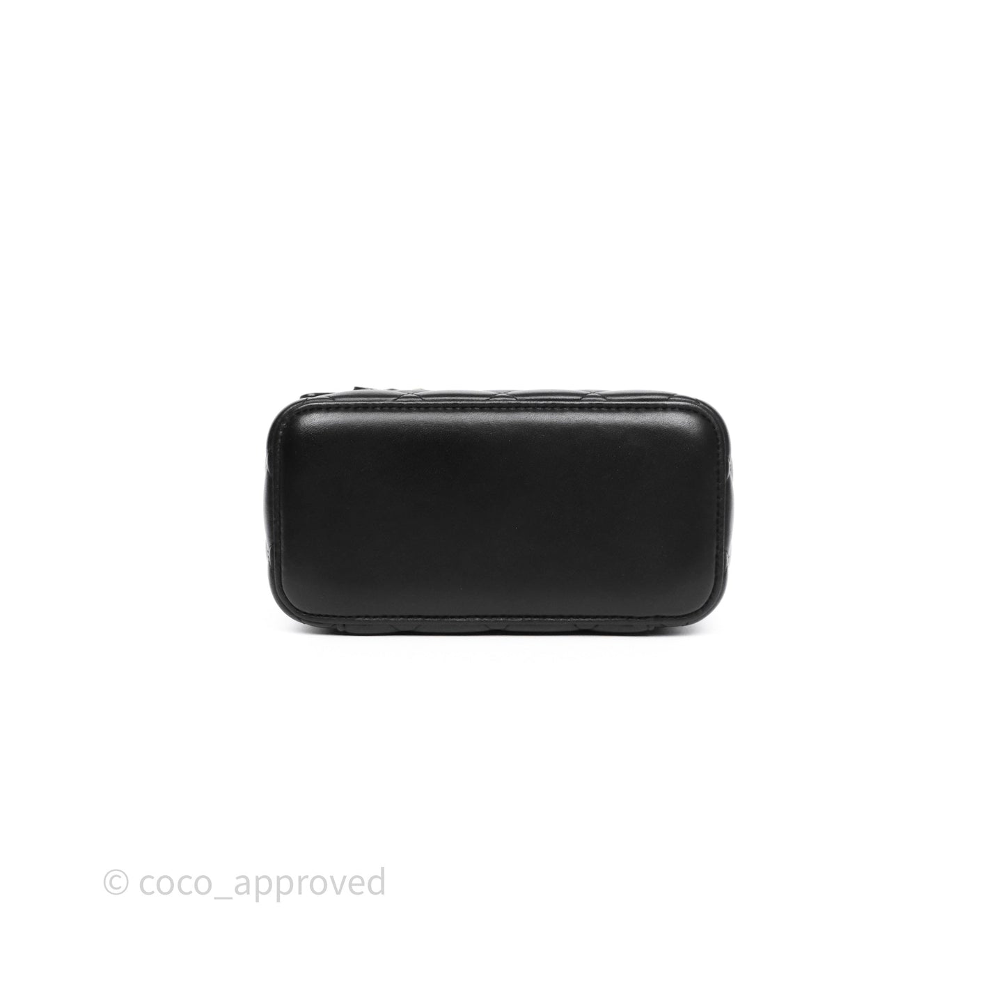 Chanel Vanity Rectangular With Chain Black Lambskin Gold Hardware