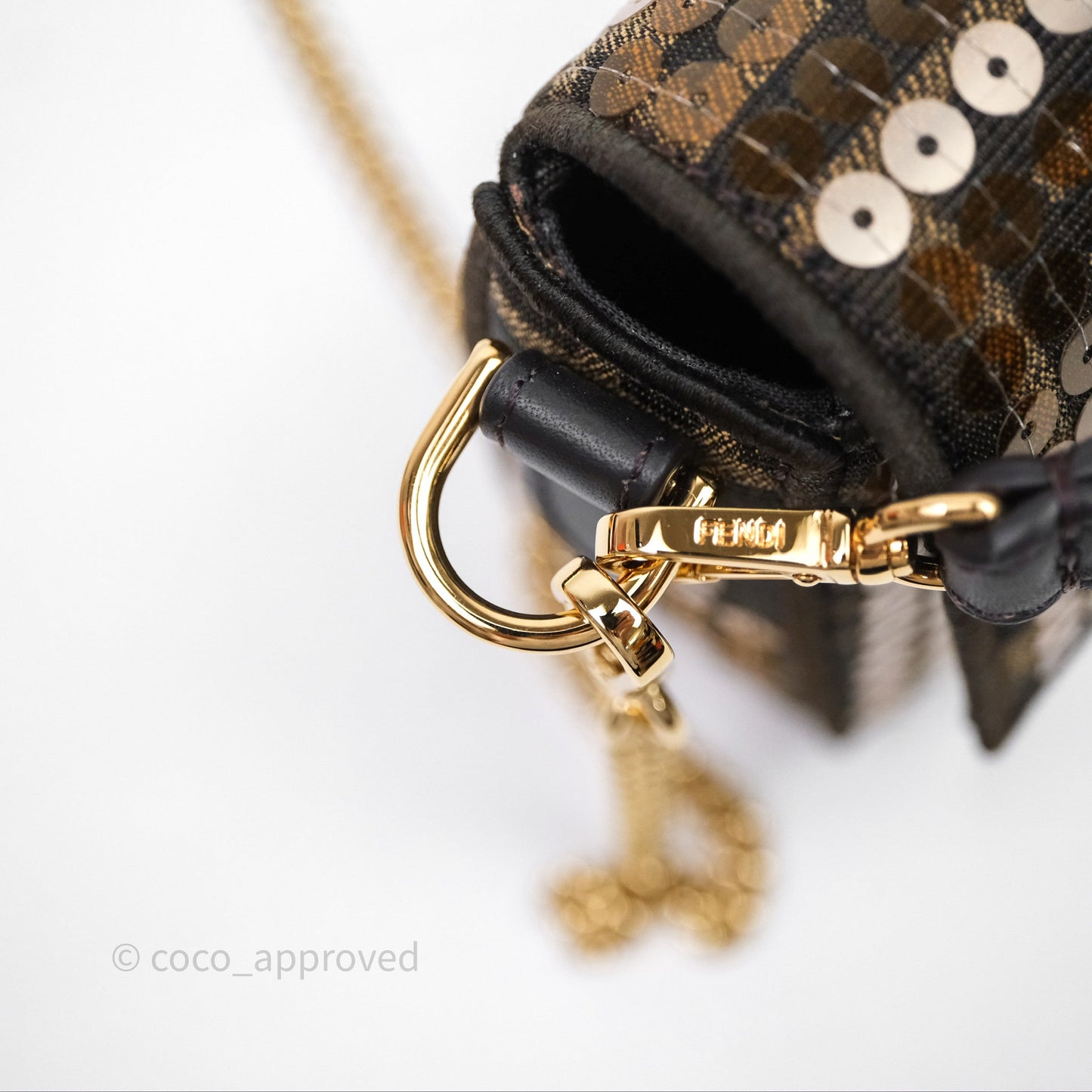 Fendi Mini Baguette Bag FF Jacquard Sequins