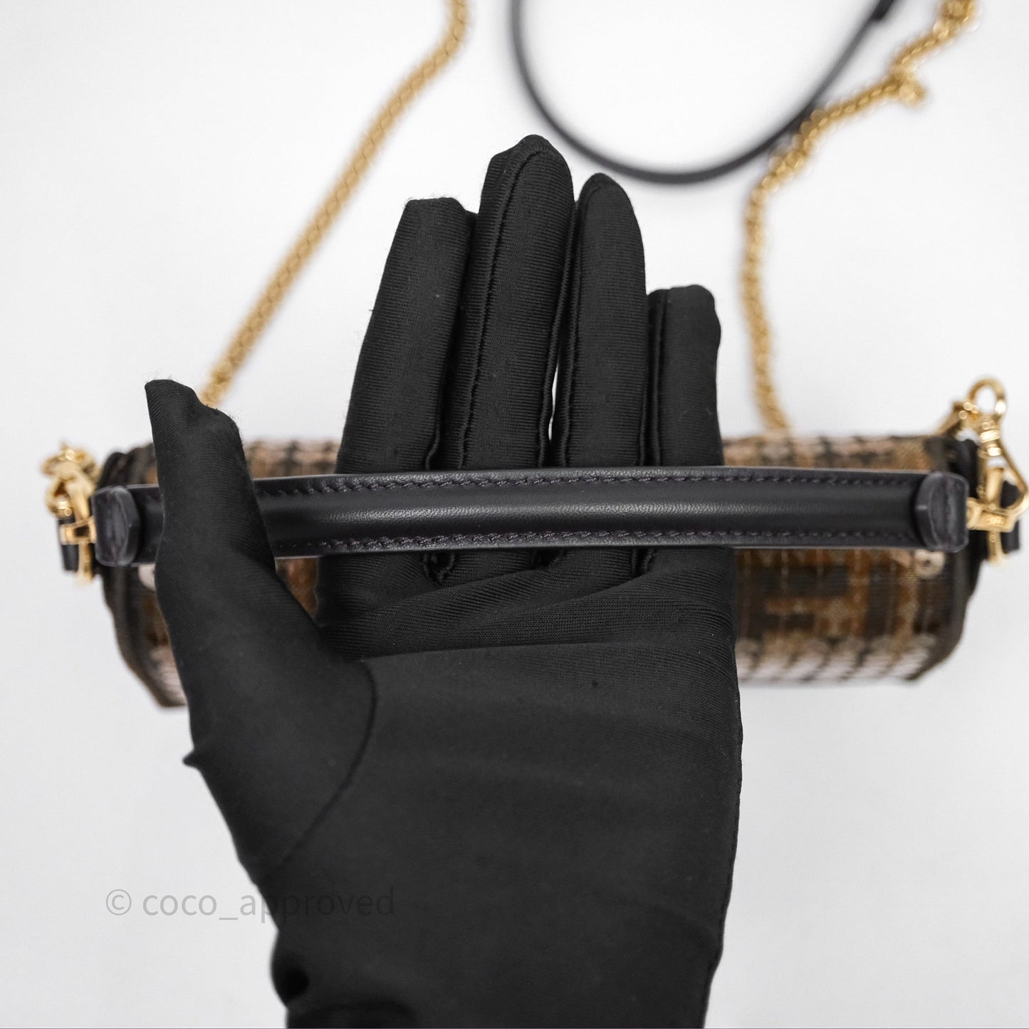 Fendi Mini Baguette Bag FF Jacquard Sequins
