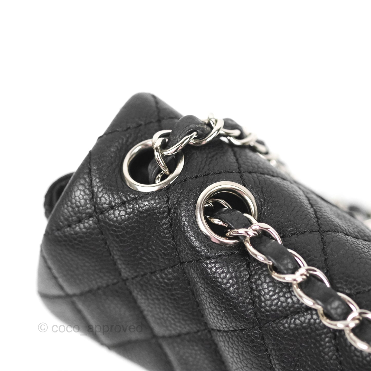 Chanel Quilted East West Flap Black Soft Caviar Silver Hardware